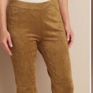Faux suede womens pants